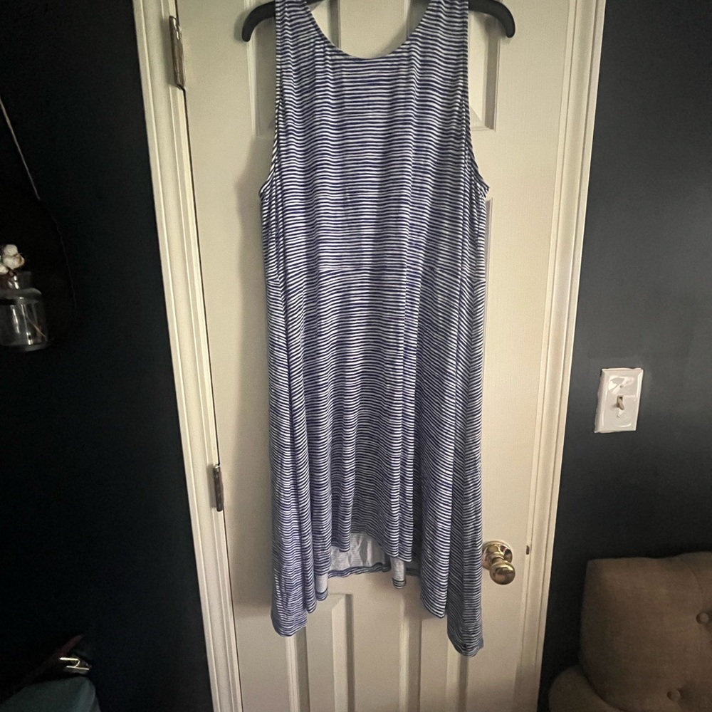 Old Navy Blue and White Striped dress